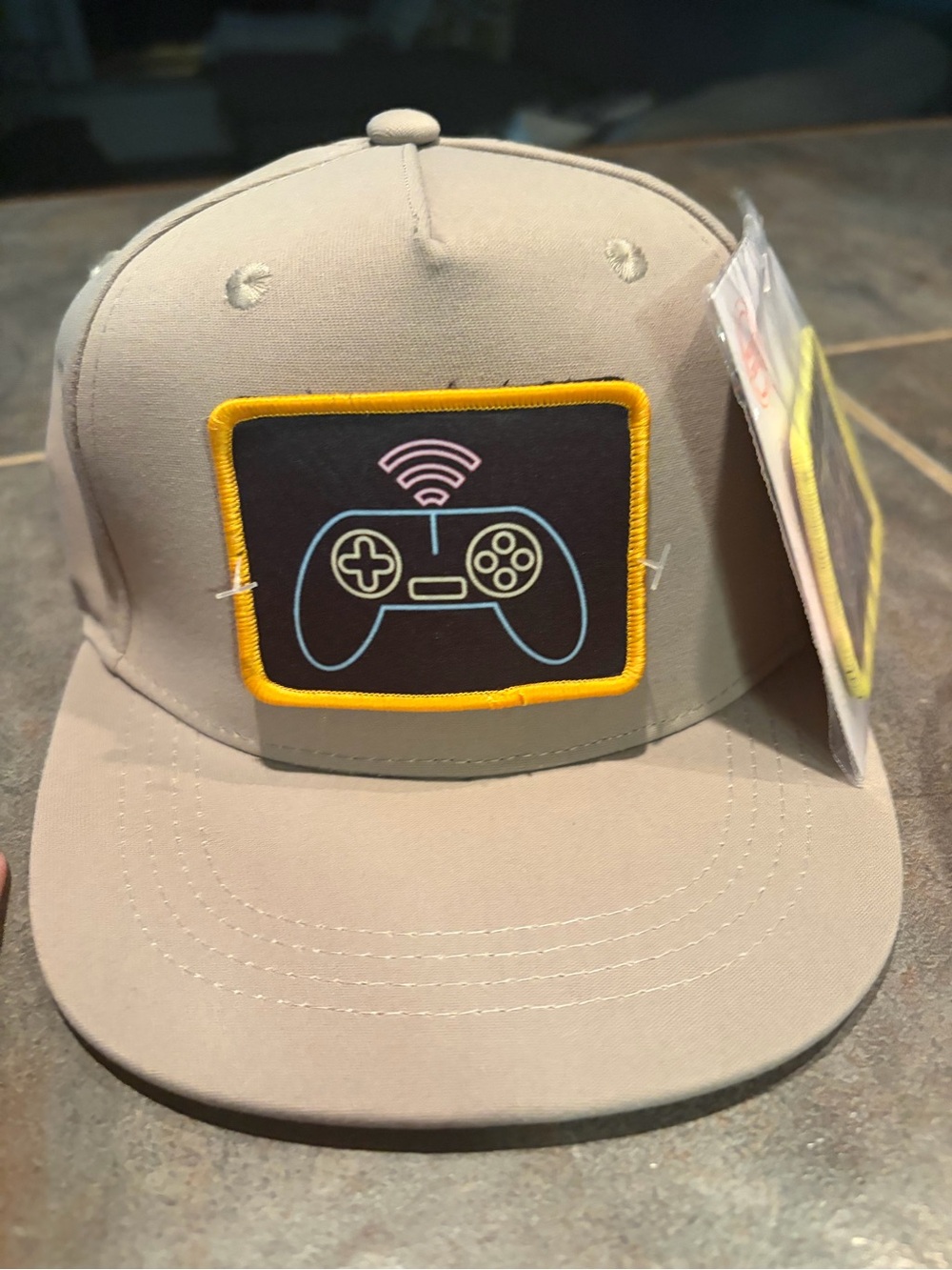 NWT Wireless Controller Patch Cap - Beige with changeable patches !
